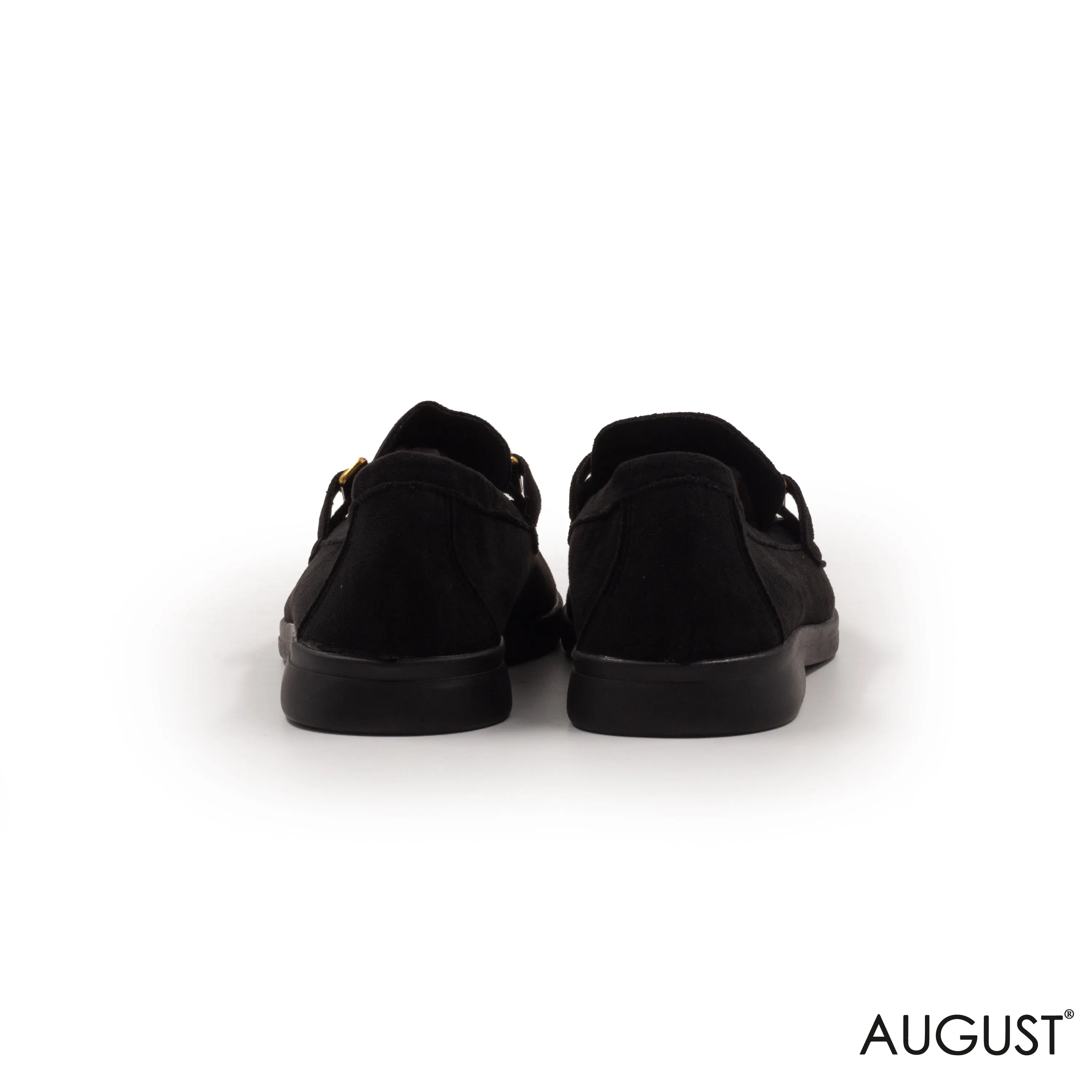 SPLIT CHAMOIS LOAFERS WITH BUCKLE