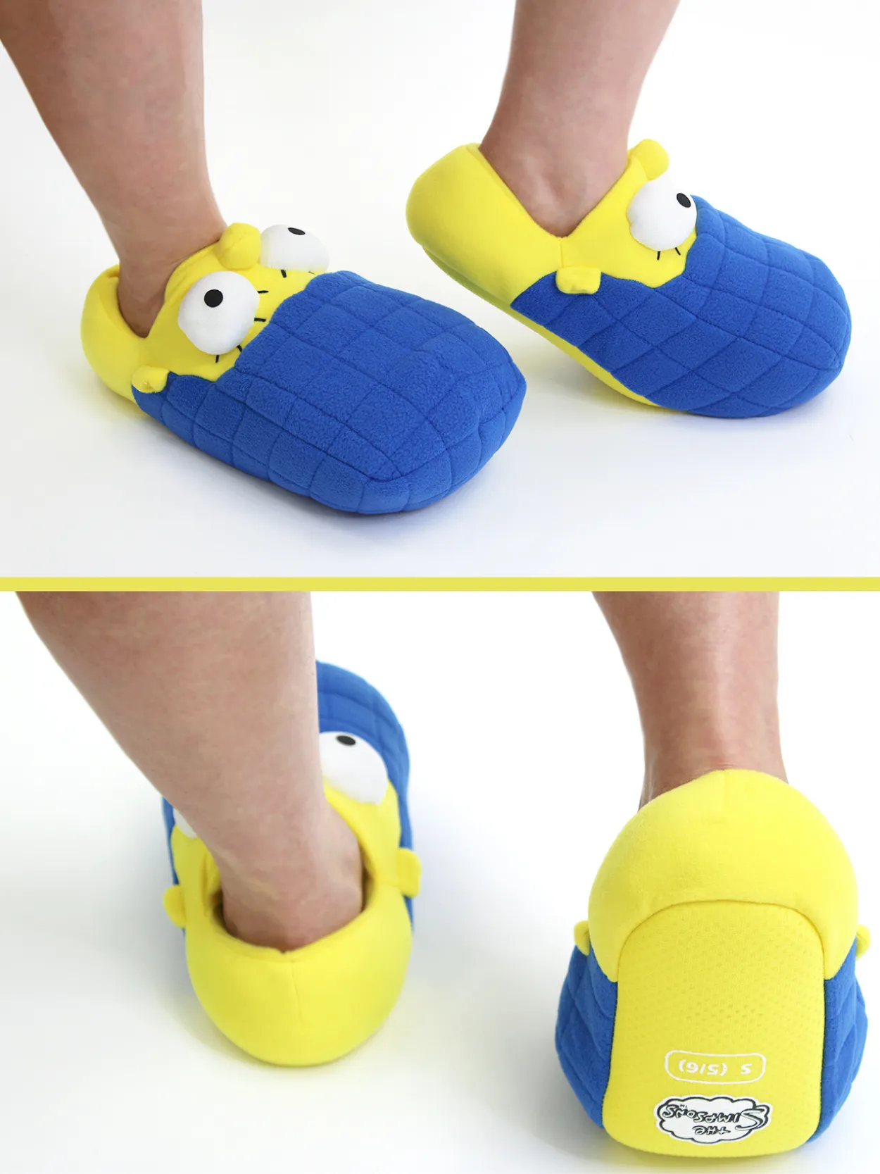 The Simpsons Novelty Plush Adult 3D Marge Simpson Face Slippers