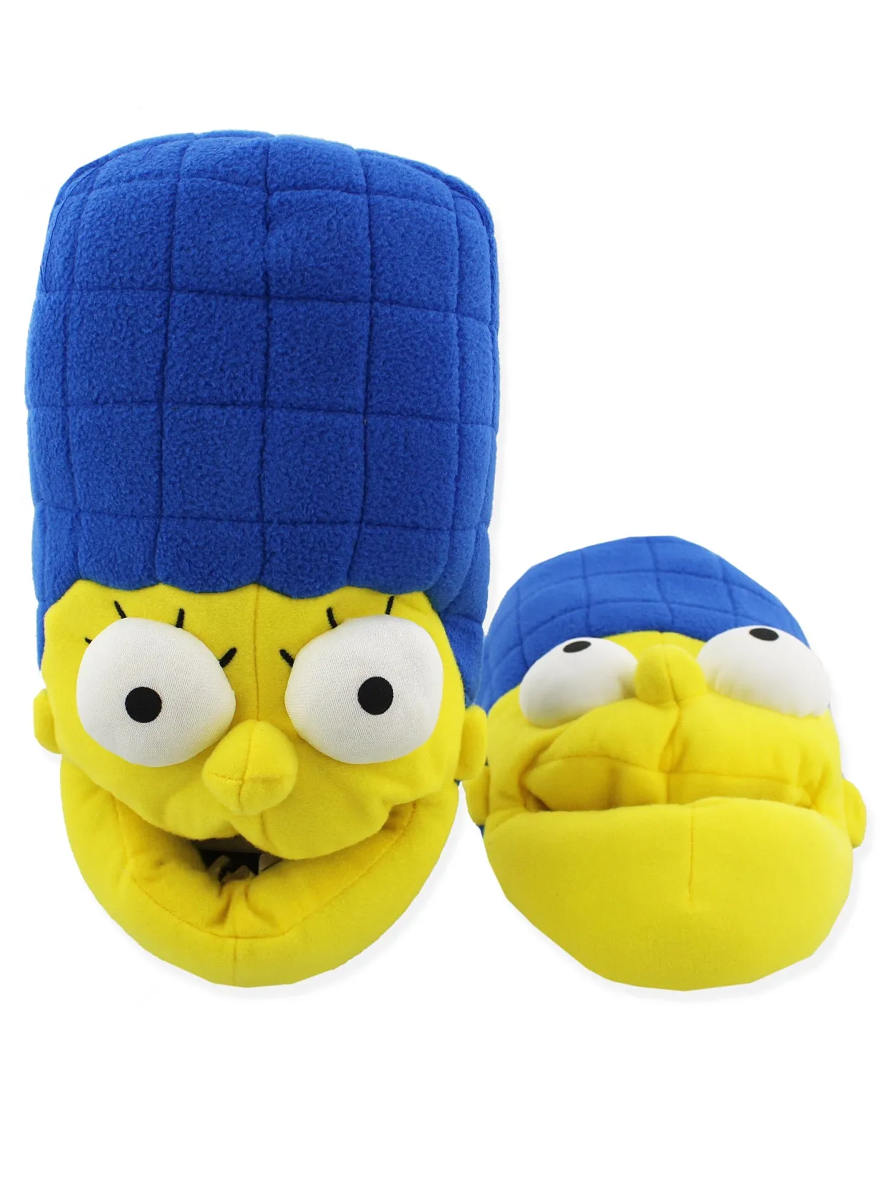 The Simpsons Novelty Plush Adult 3D Marge Simpson Face Slippers