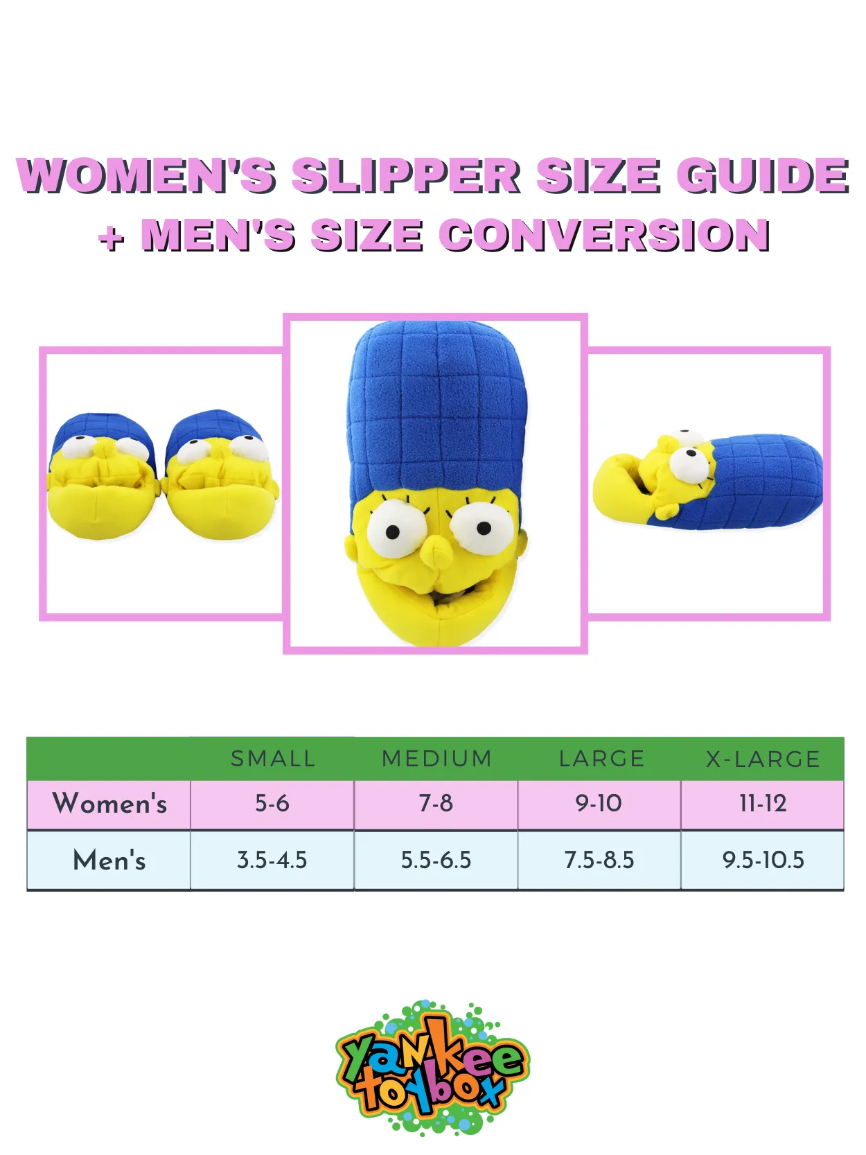 The Simpsons Novelty Plush Adult 3D Marge Simpson Face Slippers