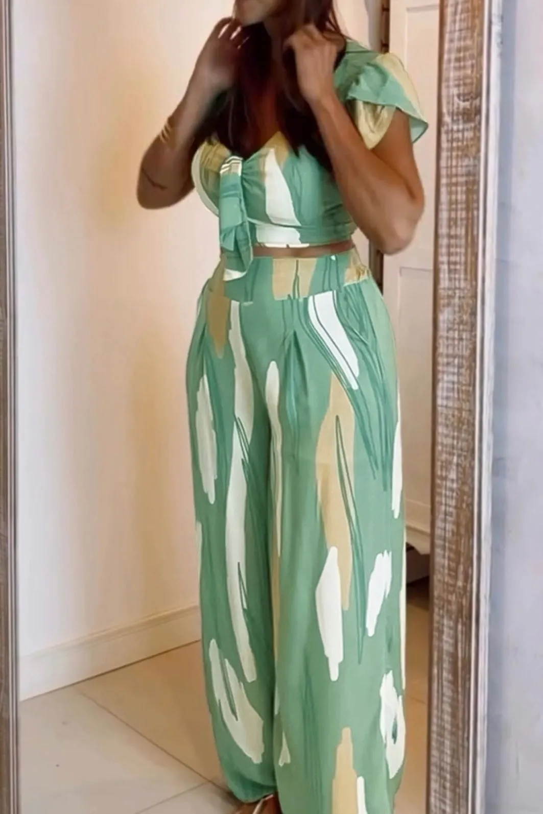 Vera™ – 2-Piece Colorblock Puff Sleeve Set