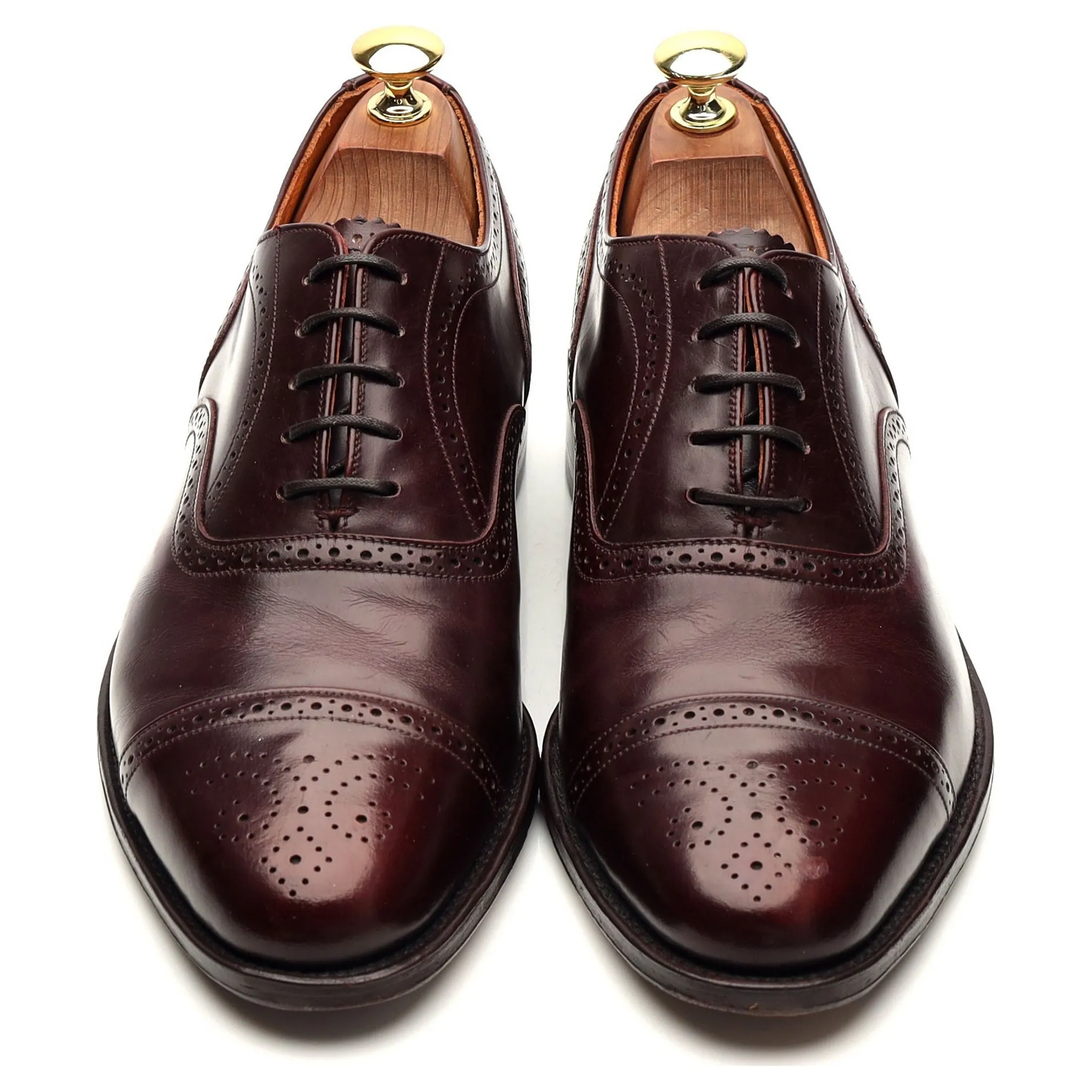 Vintage '745R' Burgundy Leather Oxford Brogues UK 8.5 F