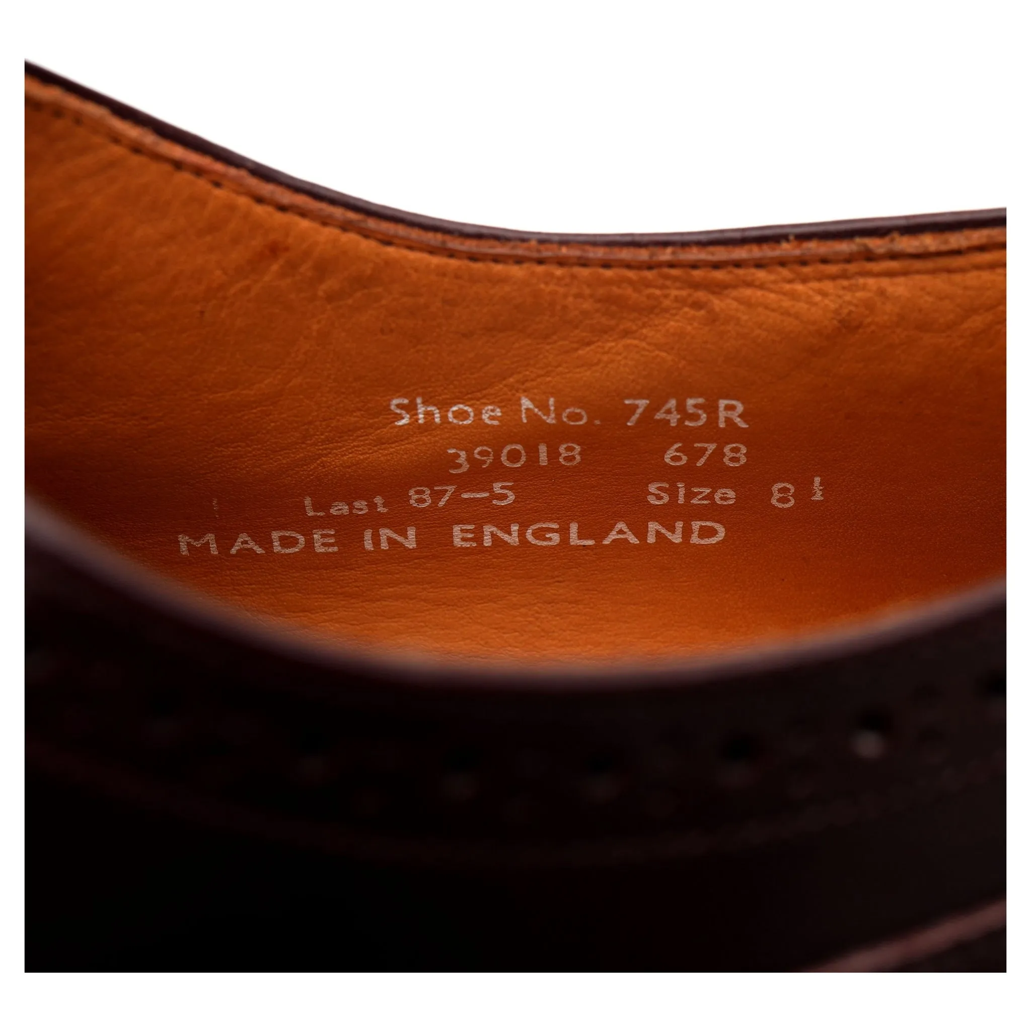 Vintage '745R' Burgundy Leather Oxford Brogues UK 8.5 F