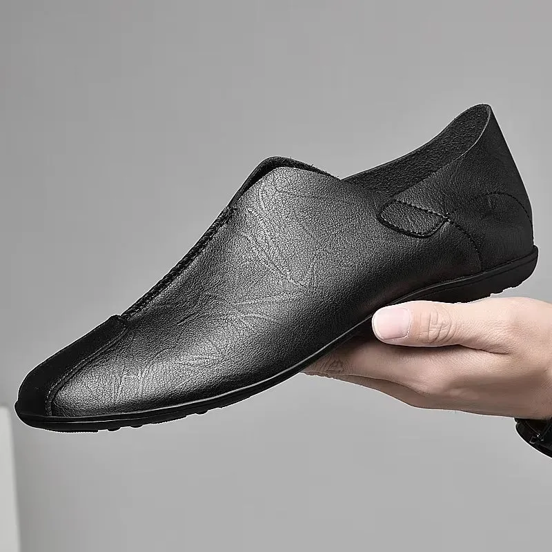 Vintage Classic Slip On Men Shoes round Toe Loafers Shoes