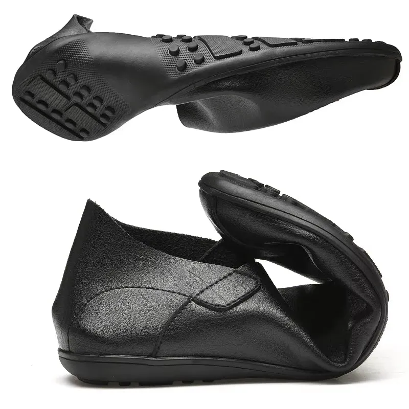 Vintage Classic Slip On Men Shoes round Toe Loafers Shoes