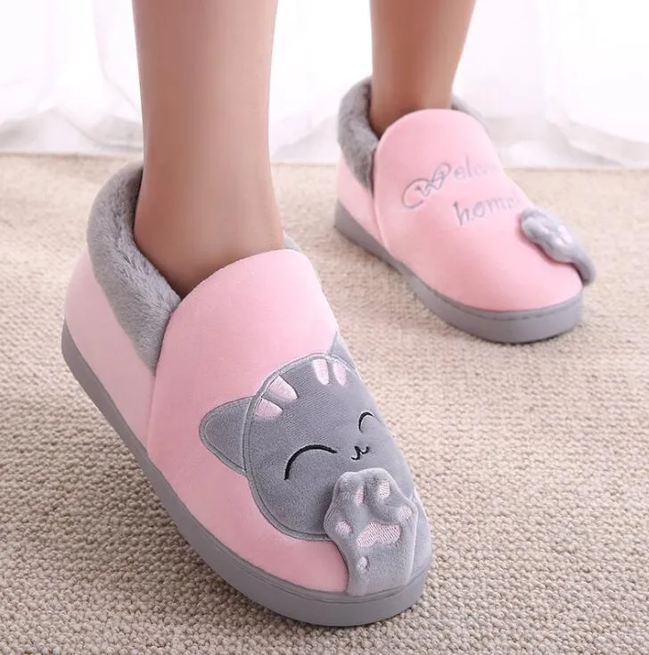 Welcome Home Cat Slippers