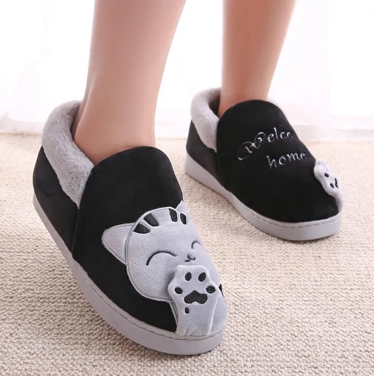 Welcome Home Cat Slippers