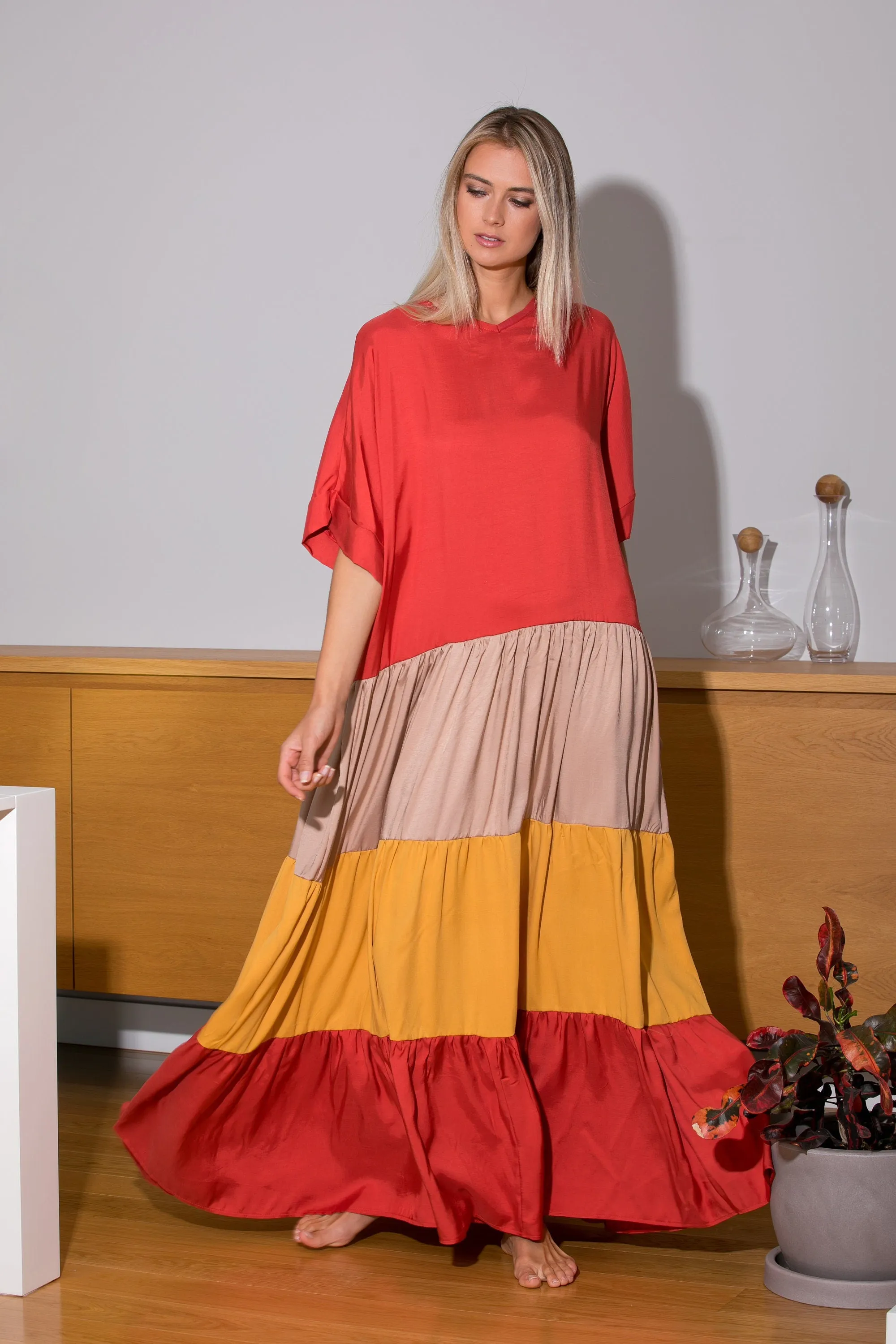 Women Kaftan Dress, Colorful Dress, Loose Maxi Dress, A Line Dress, Plus Size Clothing, Women Caftan, Maternity Dress, Summer Boho Dress