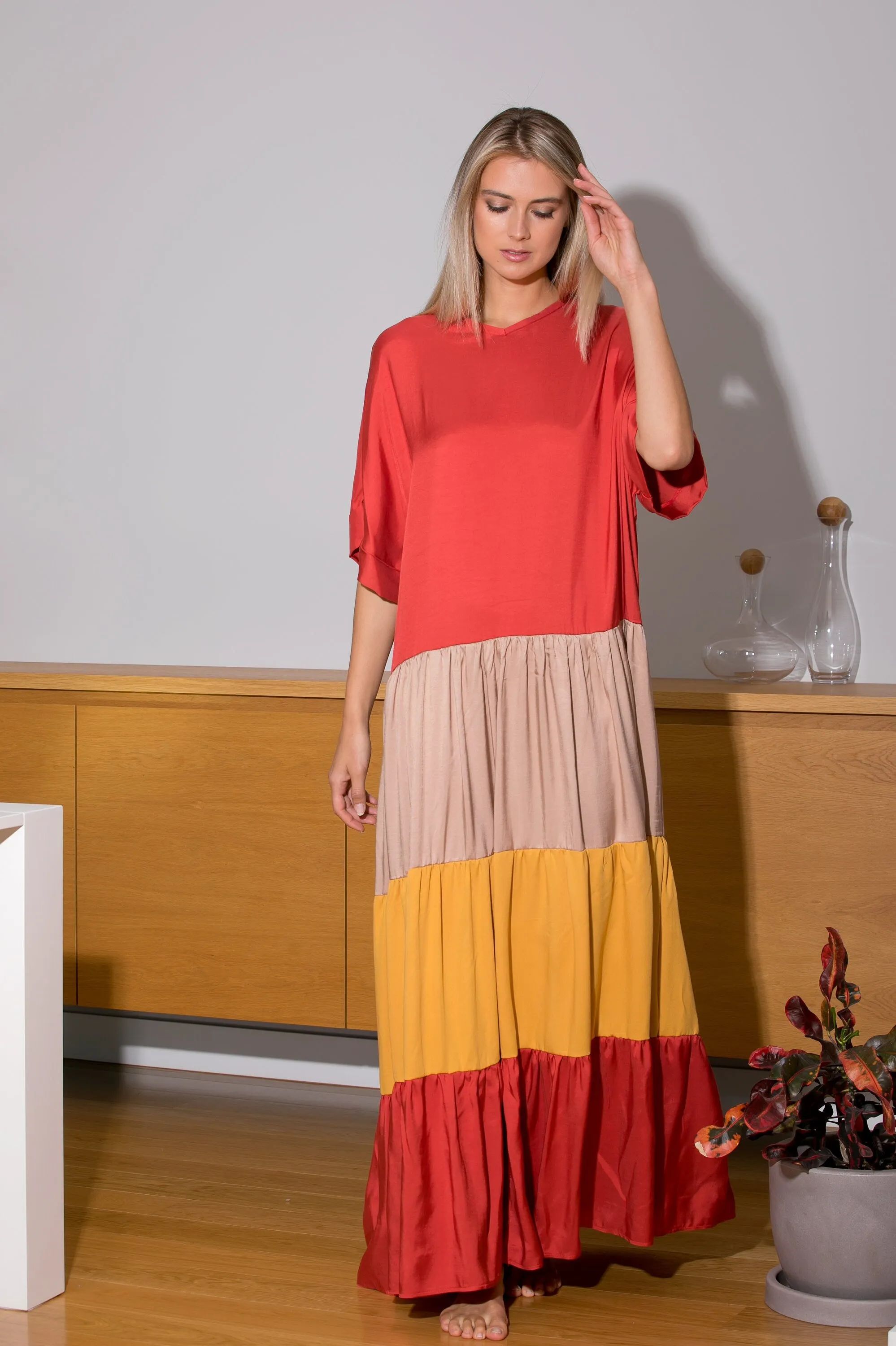 Women Kaftan Dress, Colorful Dress, Loose Maxi Dress, A Line Dress, Plus Size Clothing, Women Caftan, Maternity Dress, Summer Boho Dress