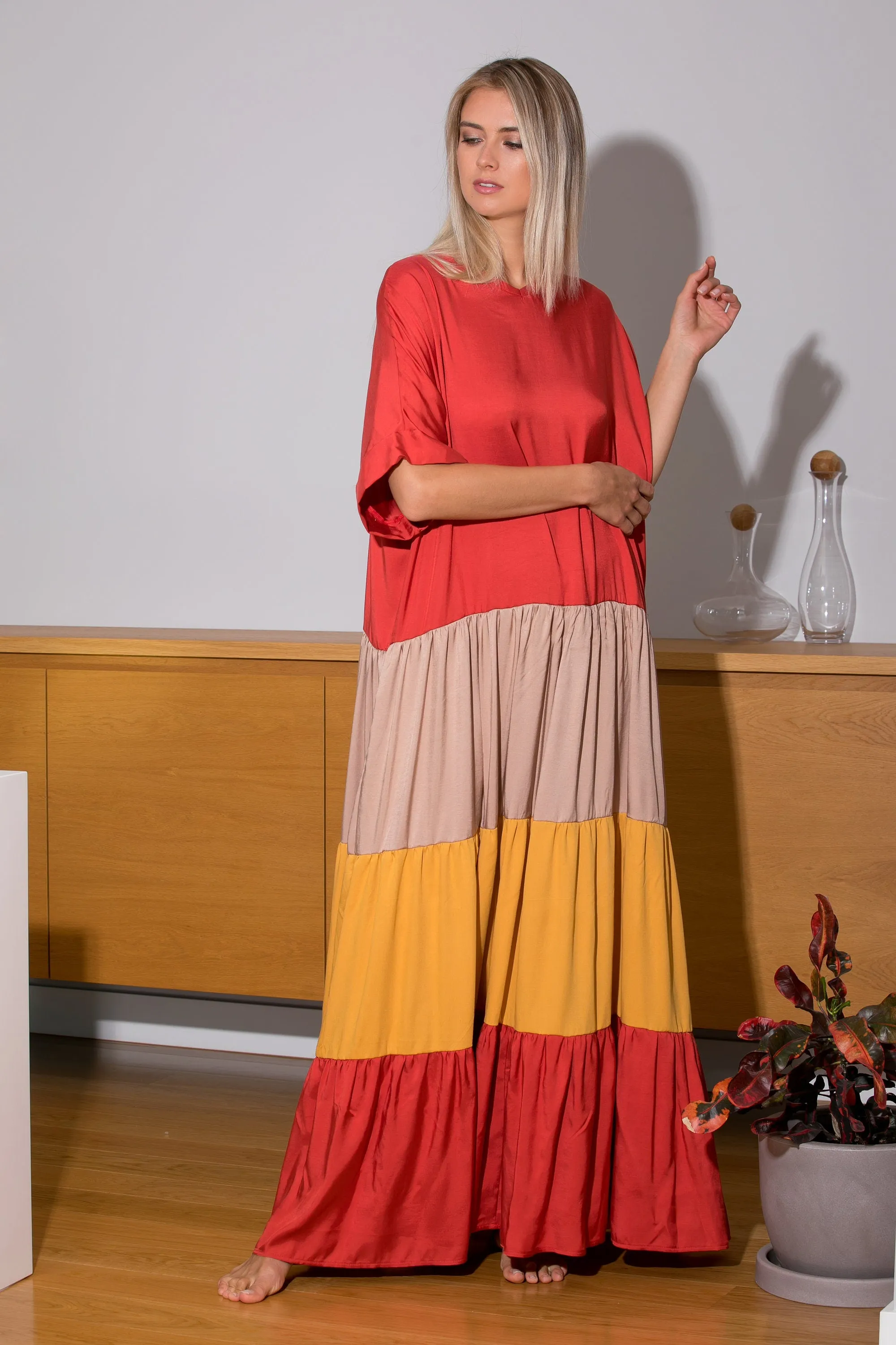 Women Kaftan Dress, Colorful Dress, Loose Maxi Dress, A Line Dress, Plus Size Clothing, Women Caftan, Maternity Dress, Summer Boho Dress
