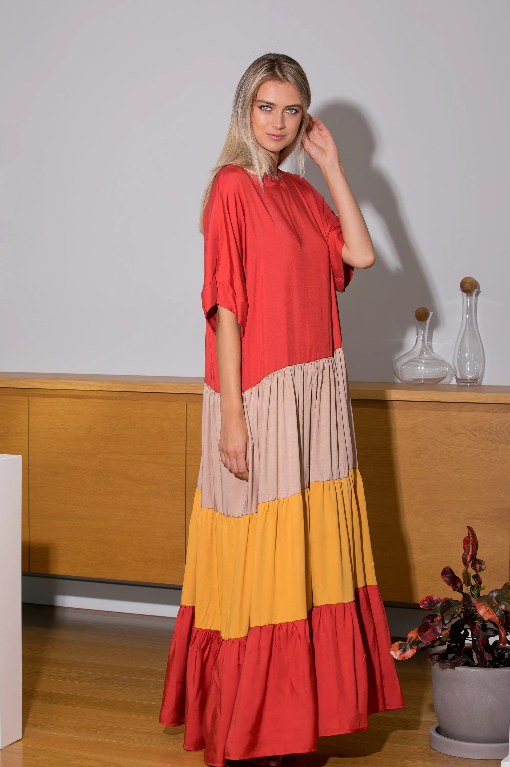 Women Kaftan Dress, Colorful Dress, Loose Maxi Dress, A Line Dress, Plus Size Clothing, Women Caftan, Maternity Dress, Summer Boho Dress