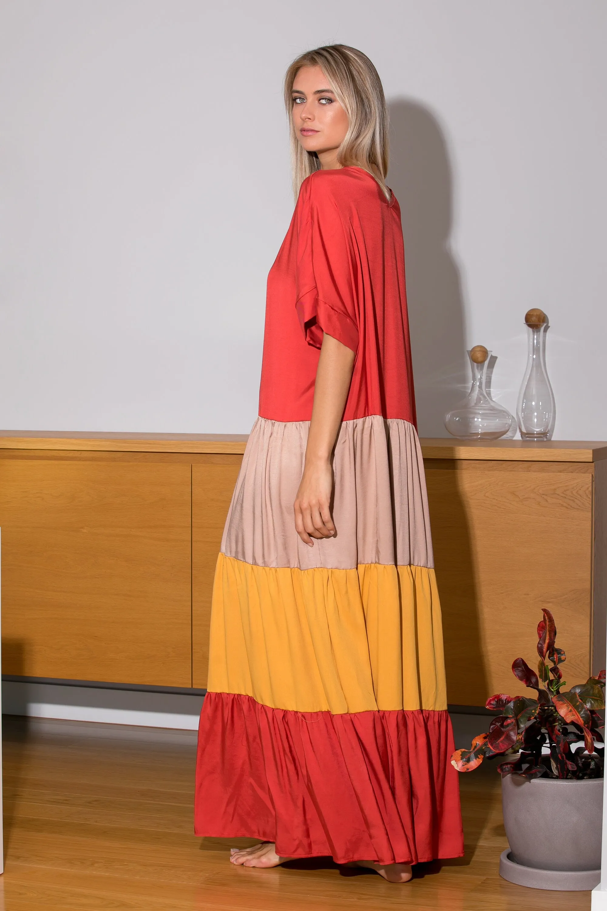 Women Kaftan Dress, Colorful Dress, Loose Maxi Dress, A Line Dress, Plus Size Clothing, Women Caftan, Maternity Dress, Summer Boho Dress