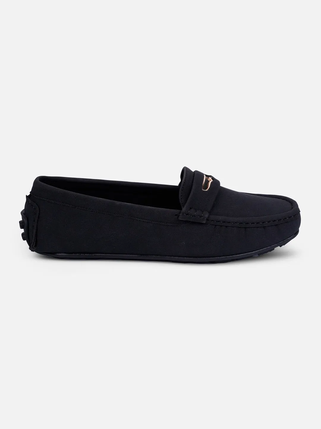 Women's Black Soft & Premium Loafers (IU2002)