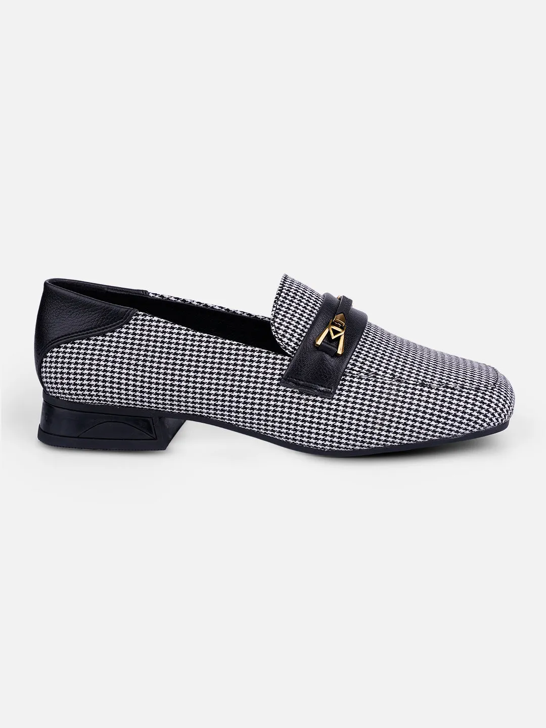 Women's Black/White Casual Slip On (IU2009)