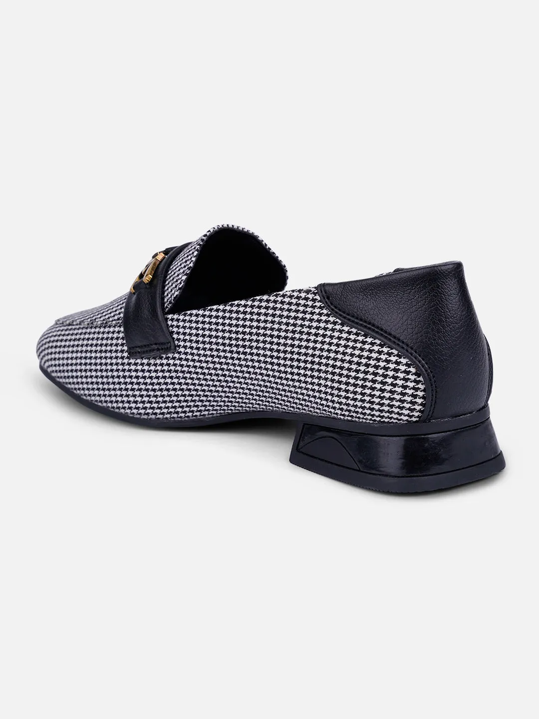 Women's Black/White Casual Slip On (IU2009)