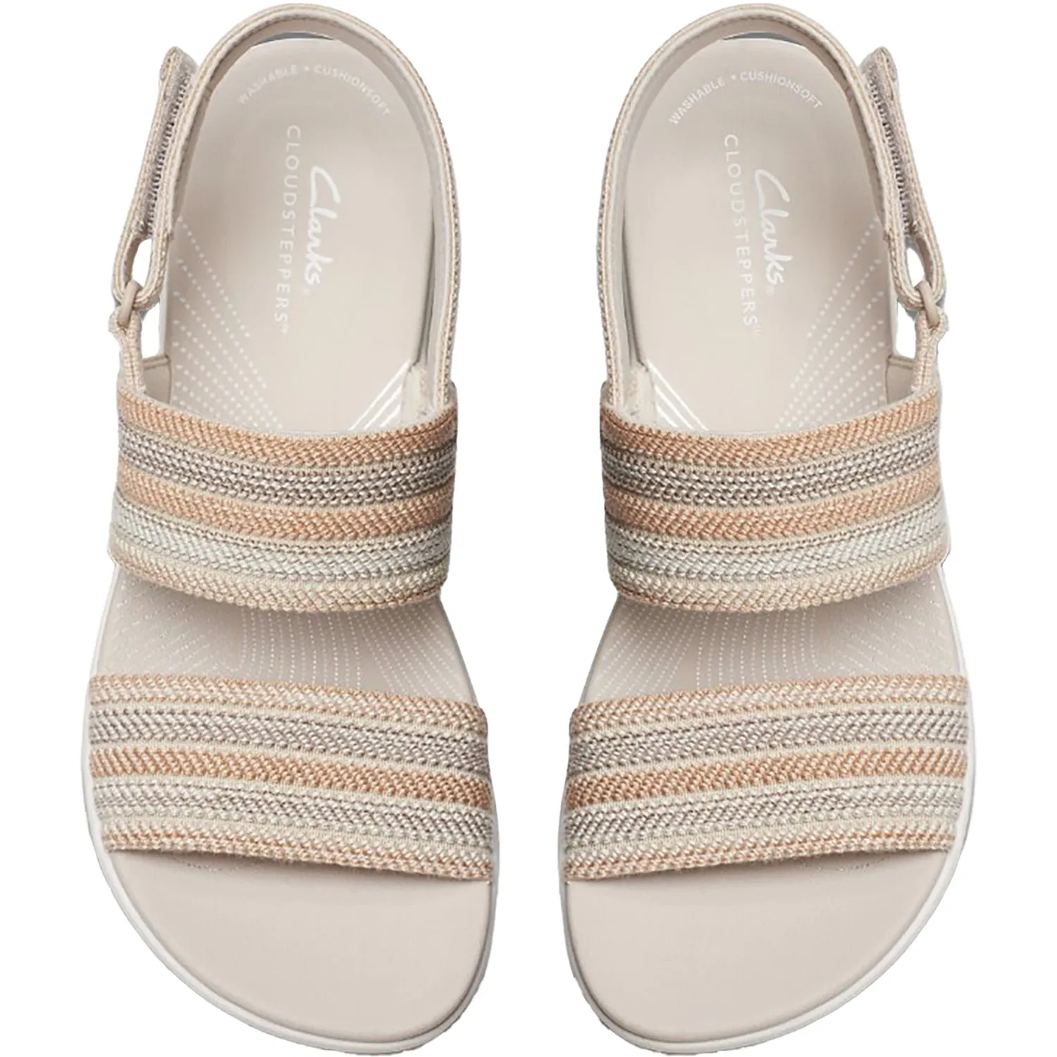 Women's Clarks Cloudsteppers Arla Stroll Beige Combi Synthetic