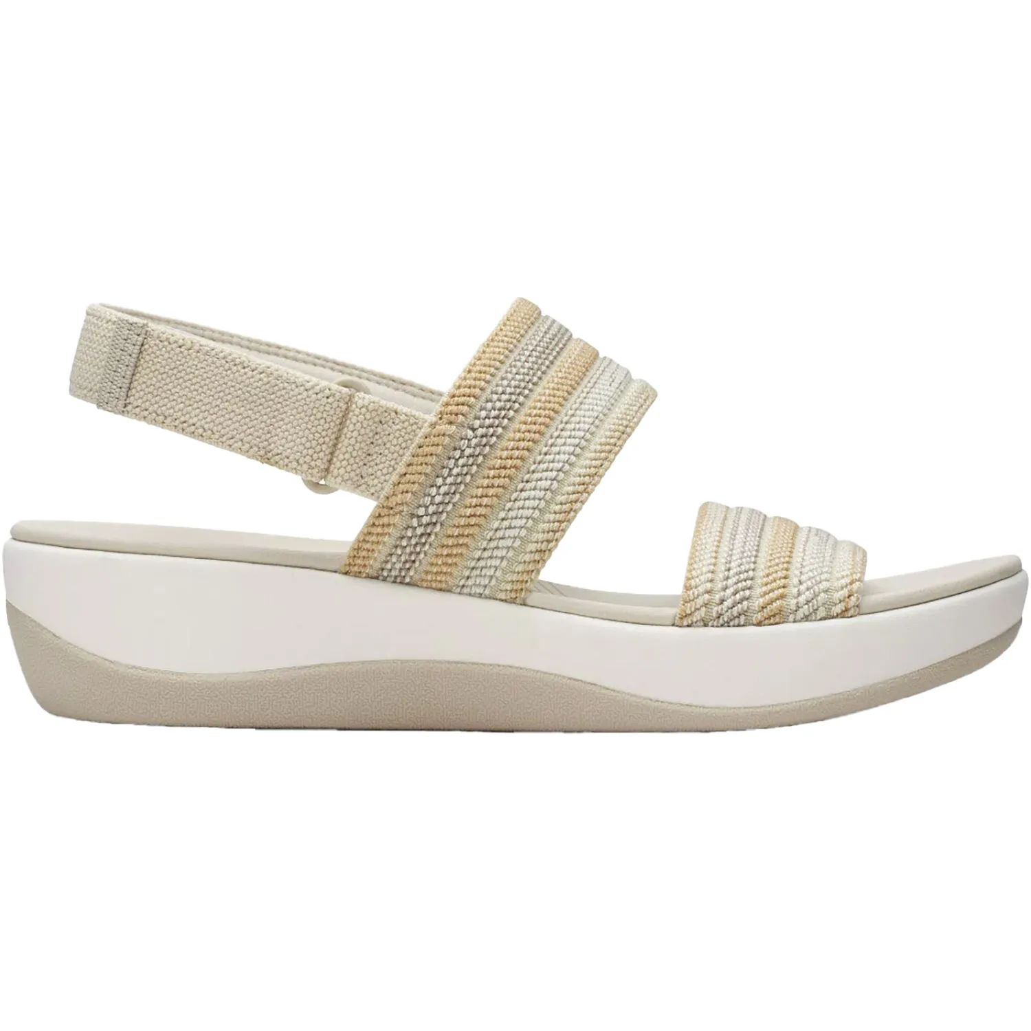Women's Clarks Cloudsteppers Arla Stroll Beige Combi Synthetic
