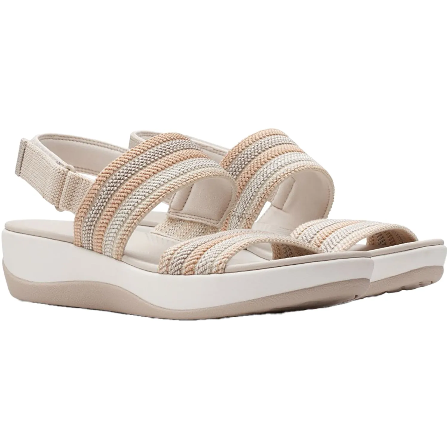 Women's Clarks Cloudsteppers Arla Stroll Beige Combi Synthetic