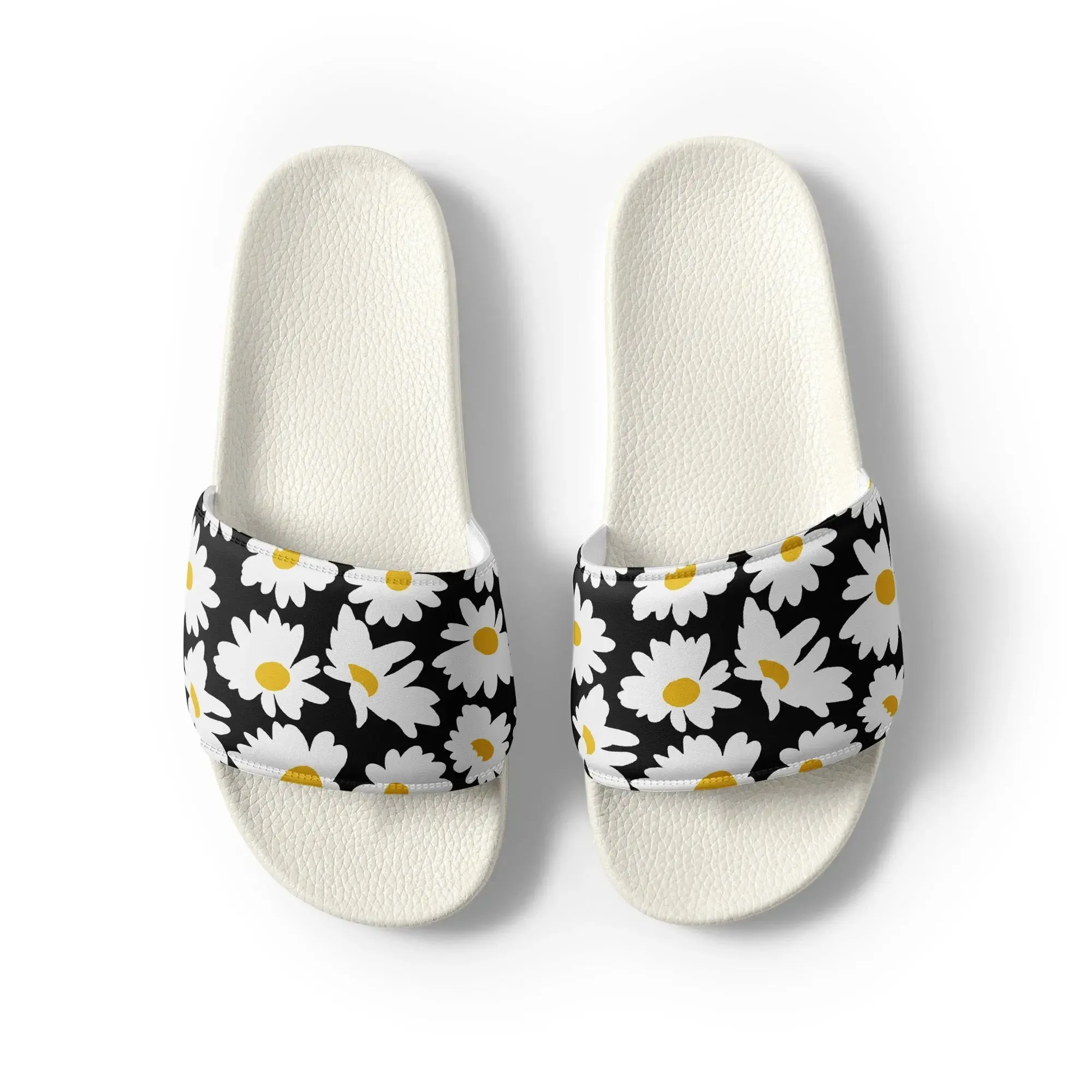 Women's Daisy Print Slides