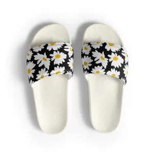 Women's Daisy Print Slides