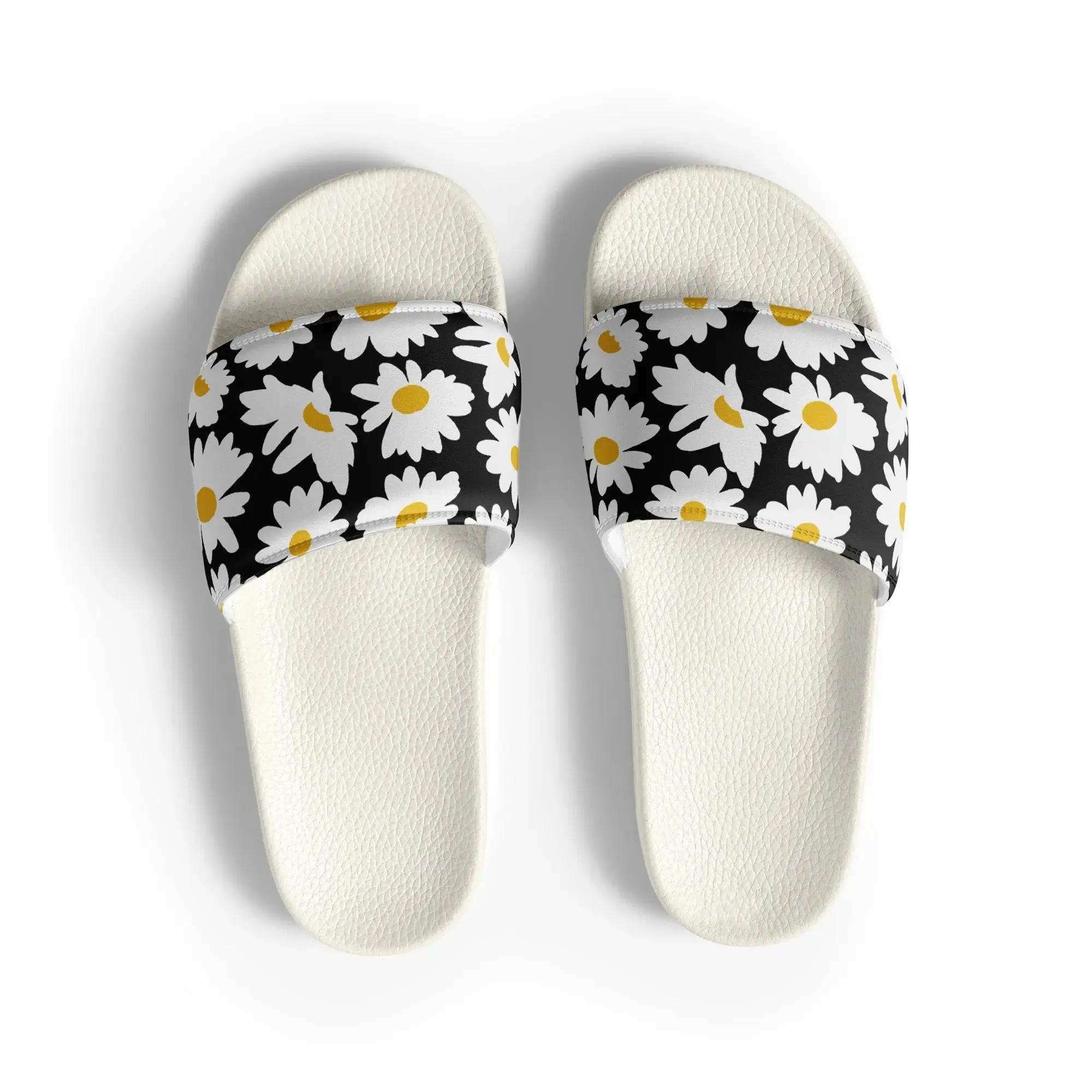 Women's Daisy Print Slides