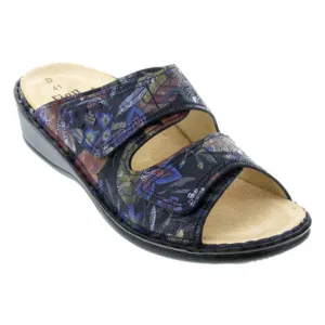 Women's Jamaica Slide-On Sandal In Dark Blue Irpino