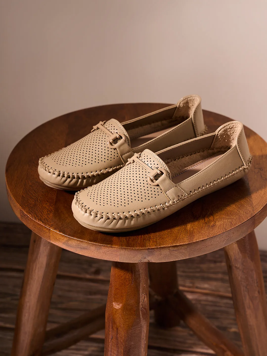 Women's Khaki Soft & Flexy Loafers (IU2003)