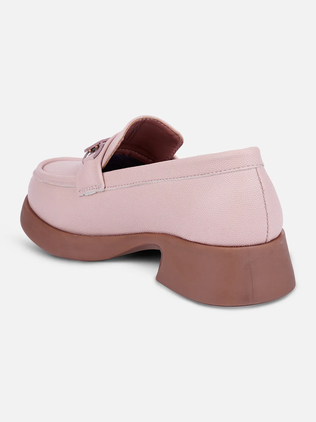 Women's Pink Block Heel Slip On (IU2004)