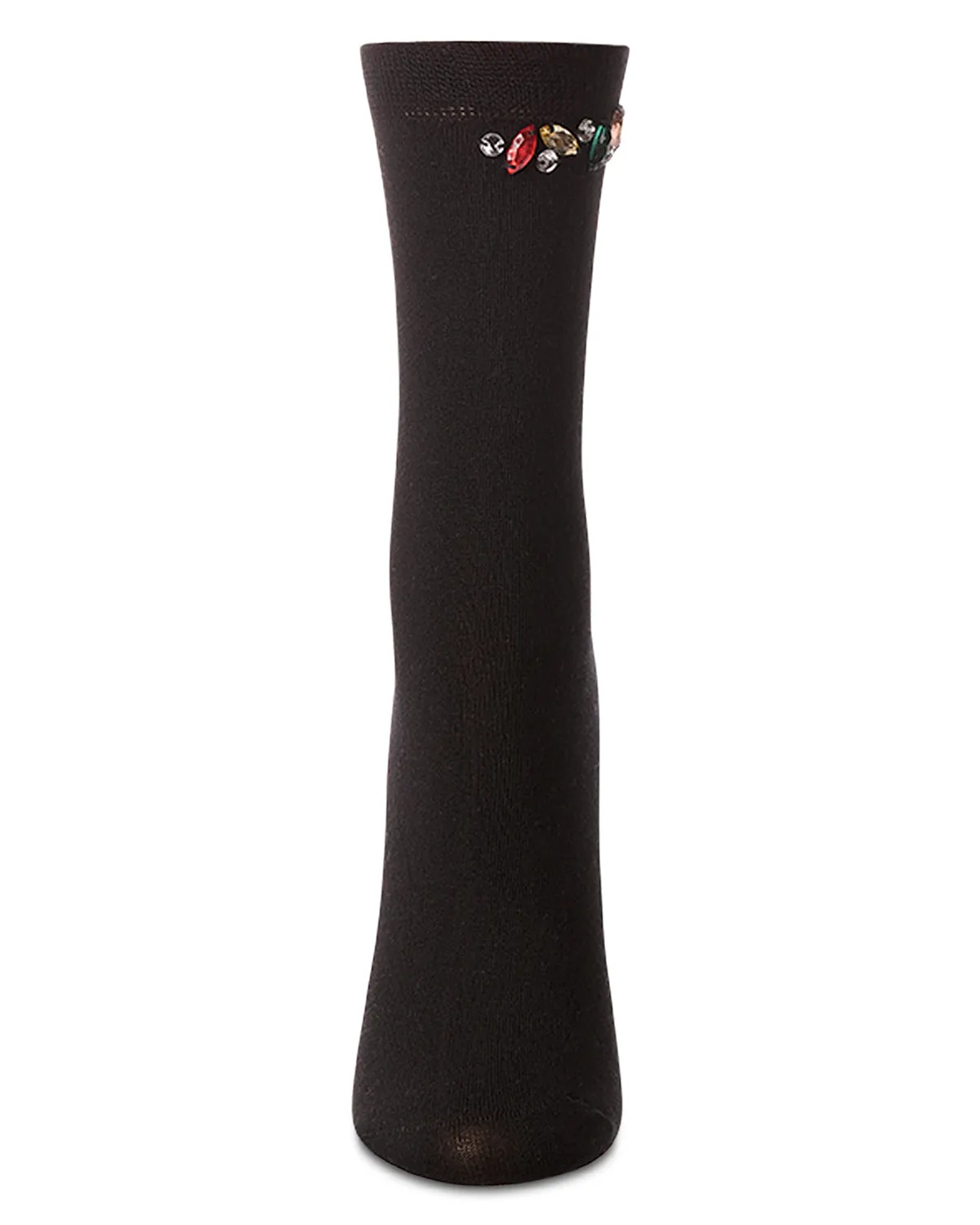 Women's "Tossed Gems" Rayon Blend Fashion Crew Sock