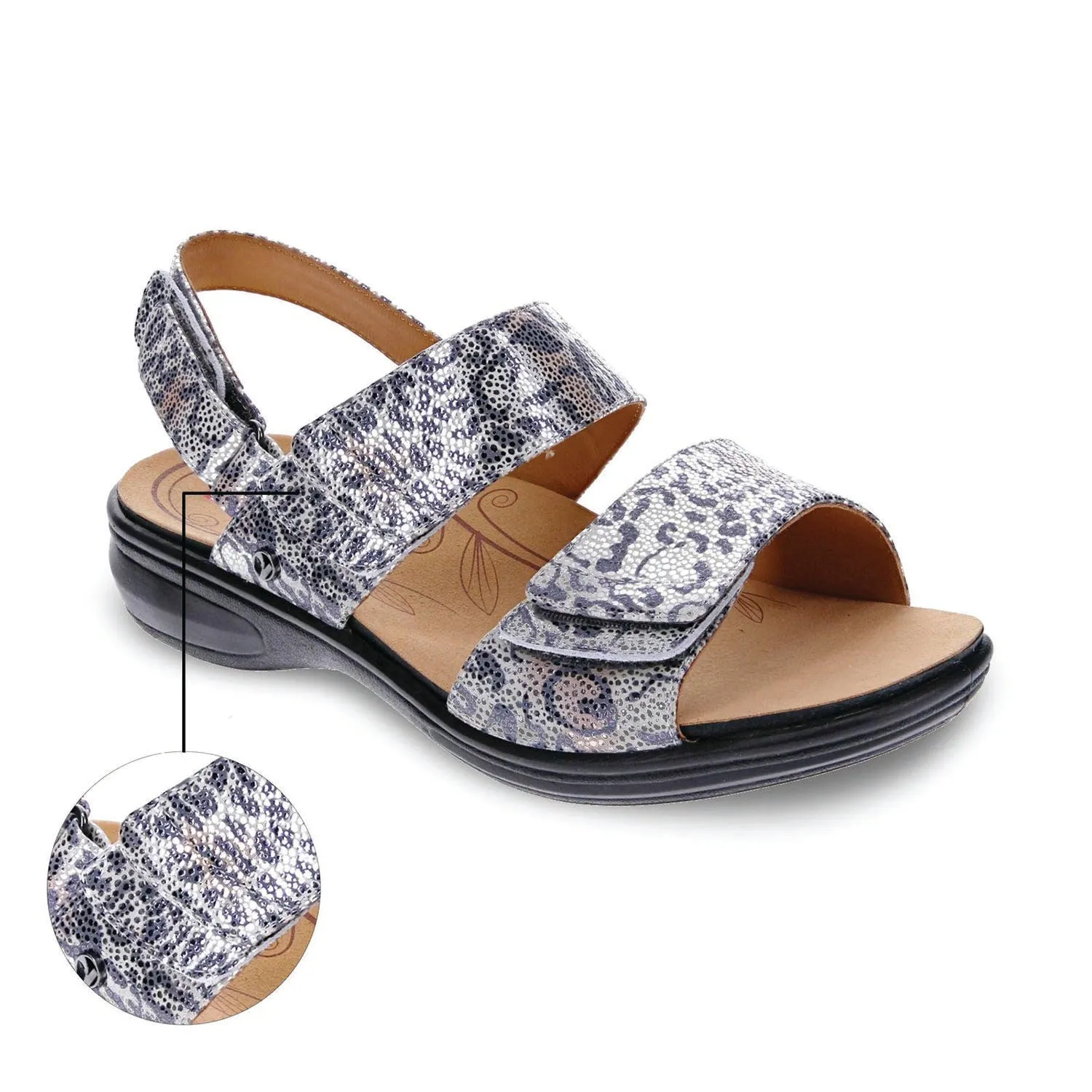 Women's Revere Como Silver Safari Leather