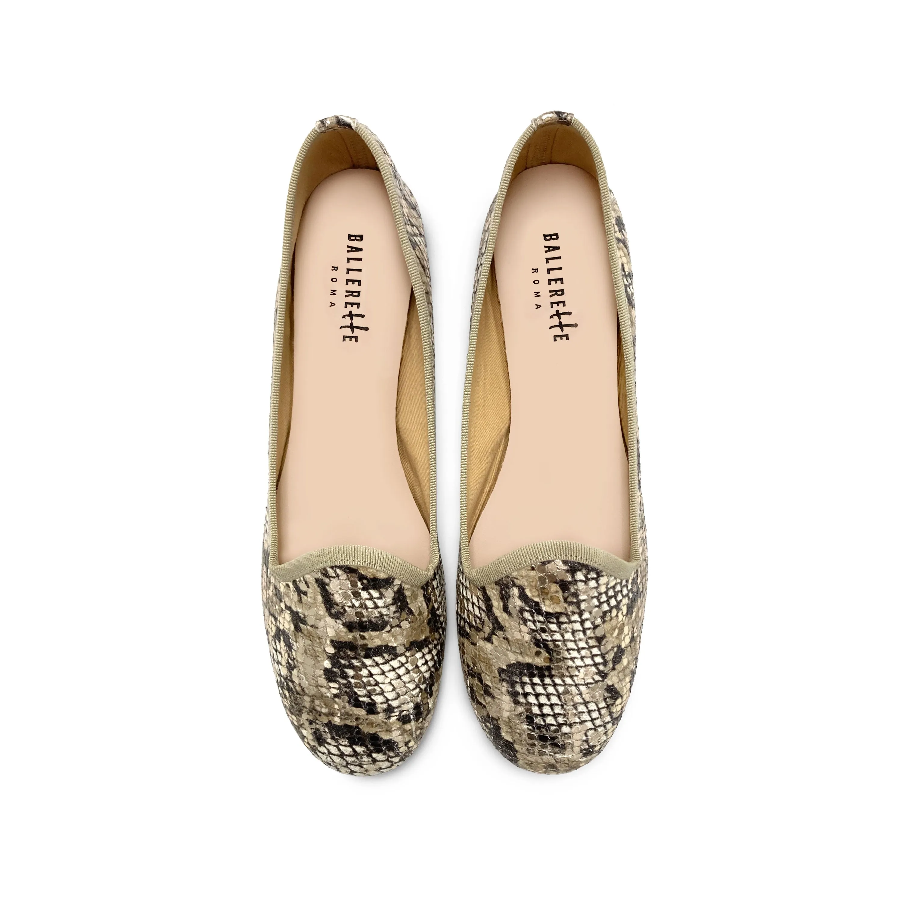 Women’s Snake Print Leather Loafers