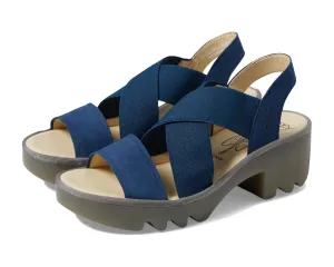 Women's Taji502Fly Leather Slingback Sandal In Blue