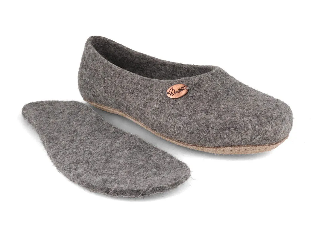 WoolFit® Ballerina Slippers, light grey