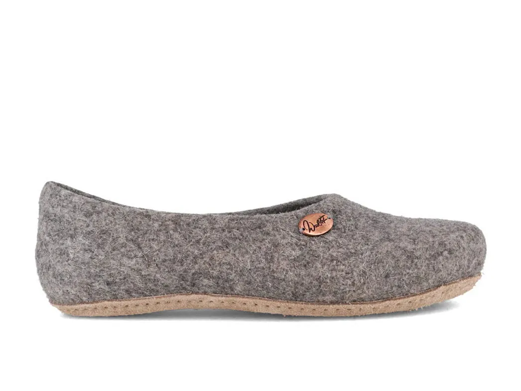 WoolFit® Ballerina Slippers, light grey