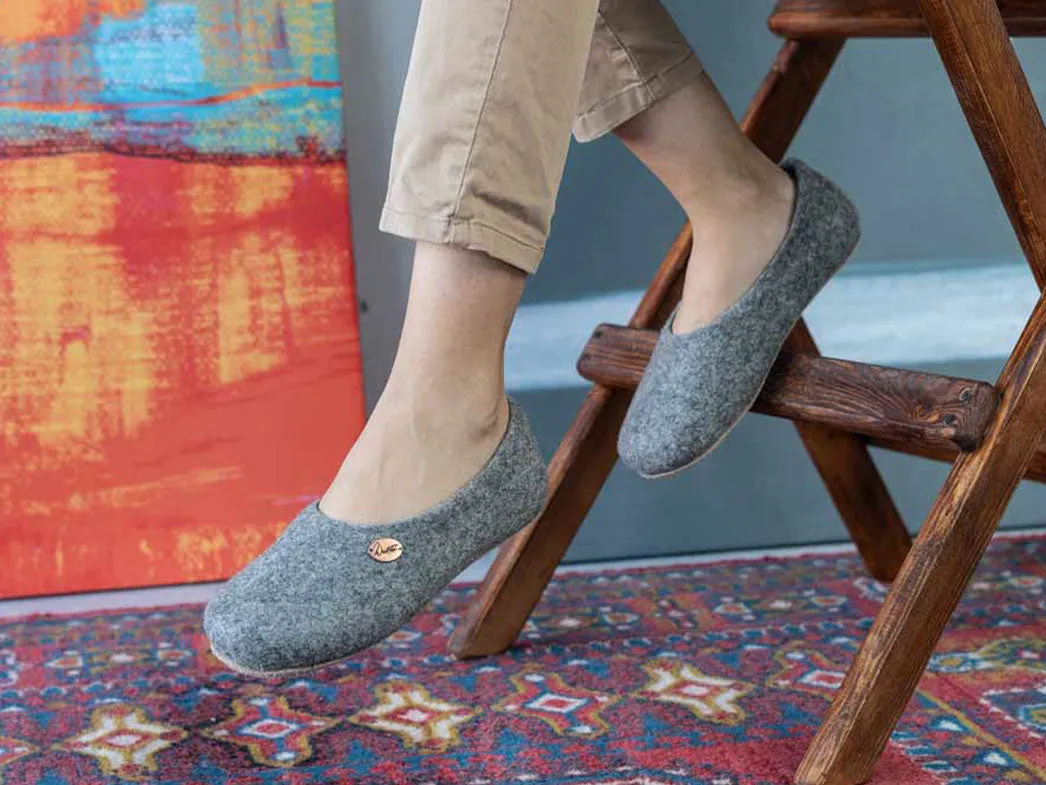 WoolFit® Ballerina Slippers, light grey